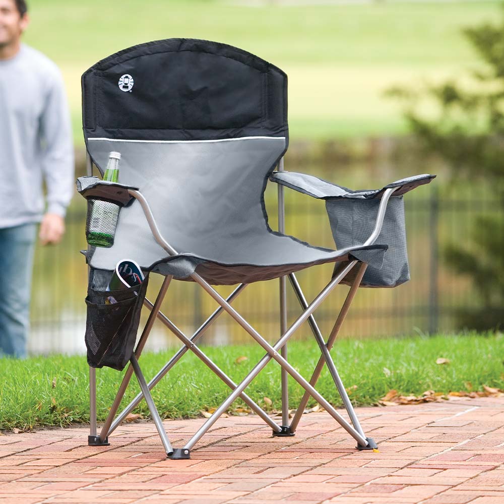 Coleman | Cadeira Dobrável com Cooler Cinza Coleman - Coleman