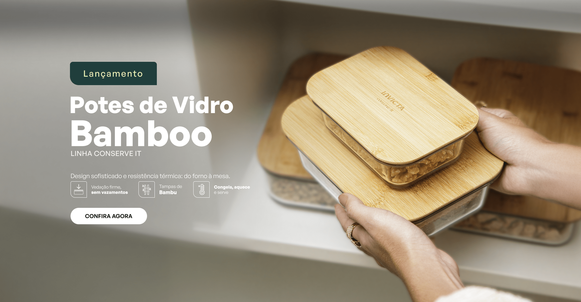 Lançamento Potes Bamboo