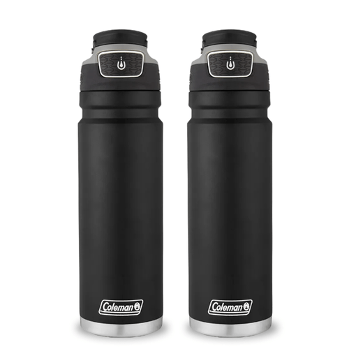 Kit com 2 Garrafas Térmicas 709ml FreeFlow AUTOSEAL® Preta Coleman