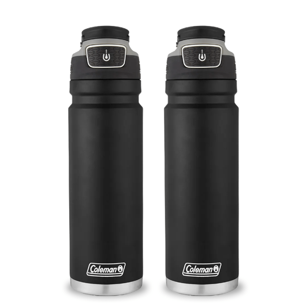 Kit com 2 Garrafas Térmicas 709ml FreeFlow AUTOSEAL® Preta Coleman