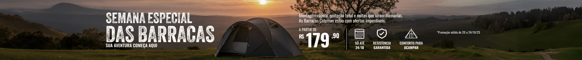 Banner Semana Especial das Barracas | Coleman
