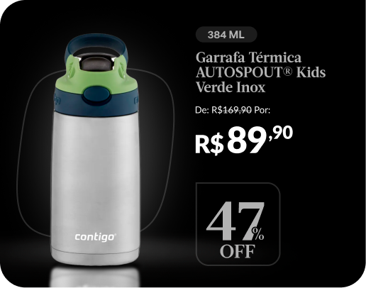 Garrafa Térmica AUTOSPOUT® Kids Verde Inox