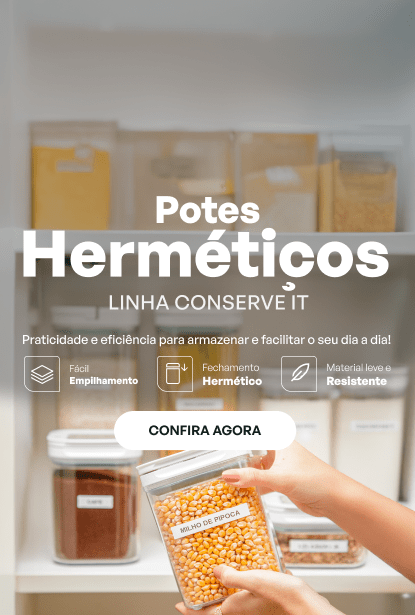 Lançamento Potes Herméticos de Plástico Mob