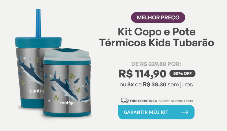 Banner Kit Copo e Pote Térmicos Kids Tubarão