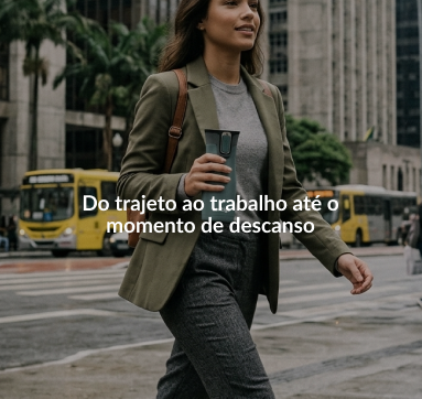 Banner Do trajeto ao trabalho até o momento de descanso