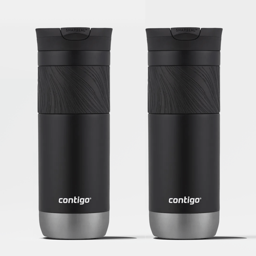 Kit com 2 Copos Térmicos Byron SNAPSEAL™ Preto Contigo | 591ml