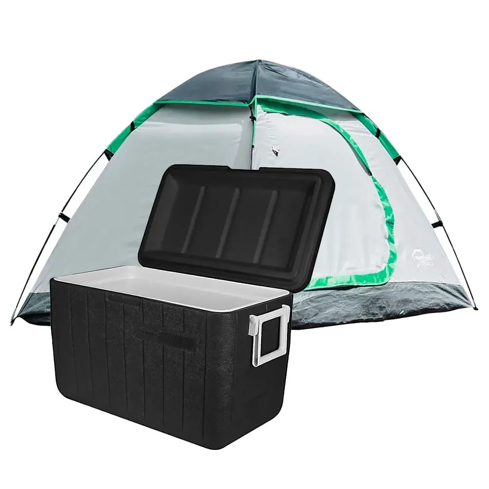 Coleman | Kit Camping - Caixa Térmica 45,4L Adventure Preta e
