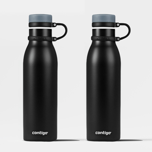 Kit com 2 Garrafas Térmicas Matterhorn Black Contigo | 591ml